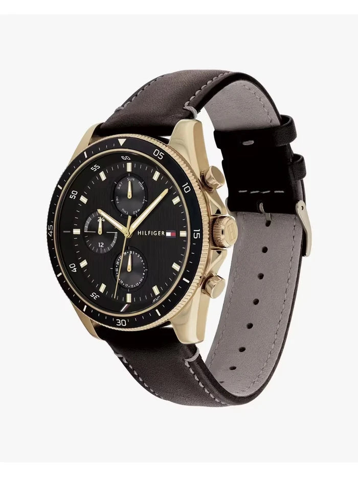 Tommy Hilfiger Round Brown Dial Analog Watch With Metal Strap - NDTH1791836