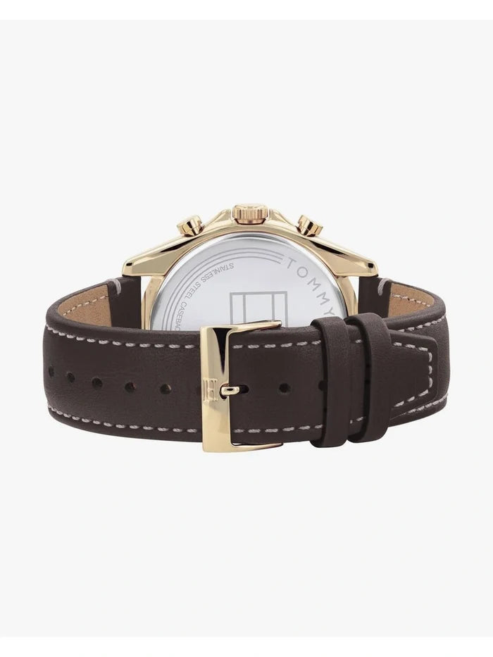 Tommy Hilfiger Round Brown Dial Analog Watch With Metal Strap - NDTH1791836