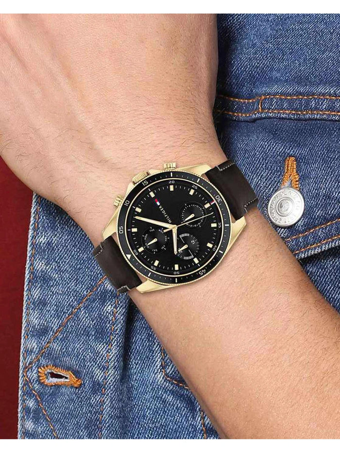 Tommy Hilfiger Round Brown Dial Analog Watch With Metal Strap - NDTH1791836