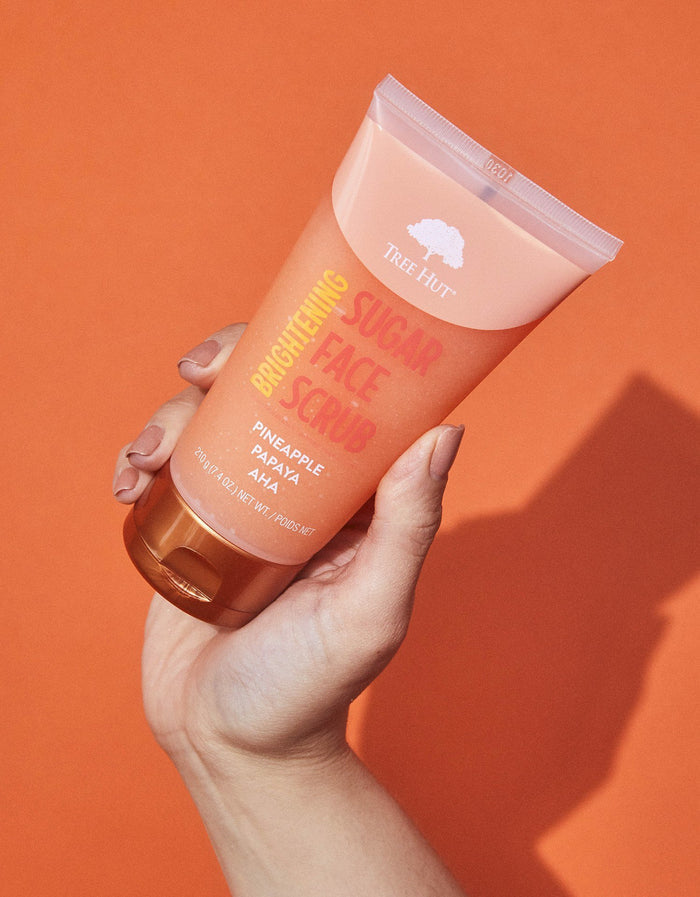 TREE HUT Brightening Sugar Face Scrub Pineapple Papaya AHA سكراب البشرة الاناناس