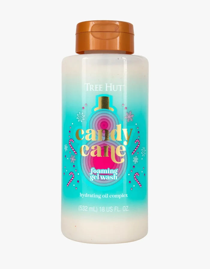 TREE HUT candy cane foaming gel wash hydrating oil complex