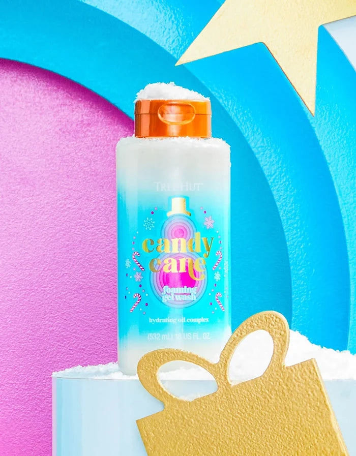 TREE HUT candy cane foaming gel wash hydrating oil complex