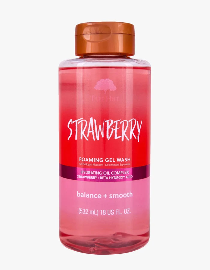 TREE HUT Strawberry foaming gel wash hydrating oil complex Strawberry + beta hydroxy acid