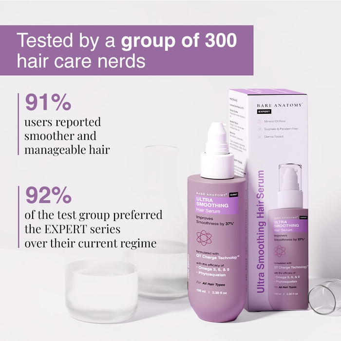 Ultra Smoothing Hair Serum With Vitamin E & Omega 3, 6 & 9 - 100 ml