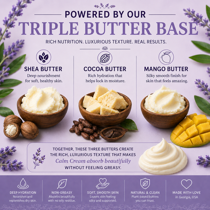 Unwind Calm Cream | Lavender Magnesium Cream & Body Butter | 4oz