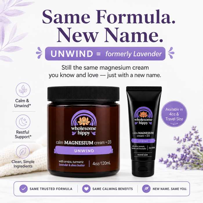 Unwind Calm Cream | Lavender Magnesium Cream & Body Butter | 4oz