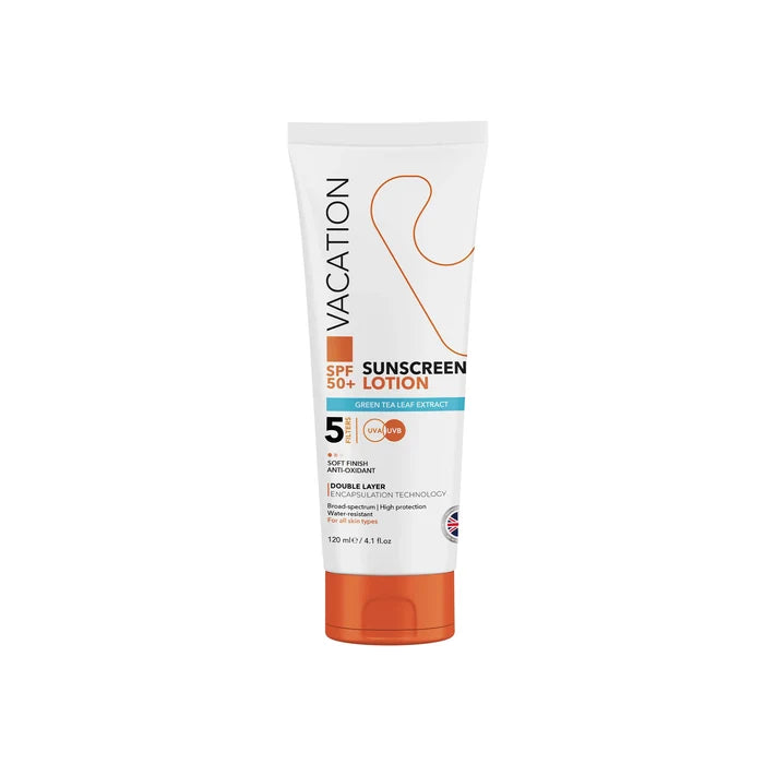 [ofp0605] Vacation Sunscreen Lotion Geen Tea Lotion 120 Ml+vacation Sunscreen Cream Vitamin E 60 Ml