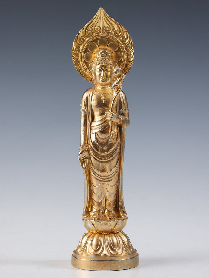 Vintage Shou Kannon Bosatsu Figure  Japanese Iron Buddhism Statue