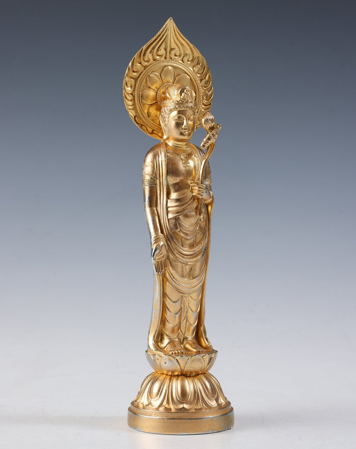 Vintage Shou Kannon Bosatsu Figure  Japanese Iron Buddhism Statue