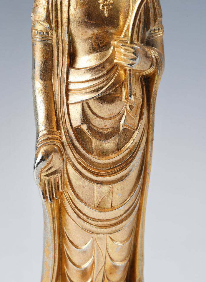 Vintage Shou Kannon Bosatsu Figure  Japanese Iron Buddhism Statue
