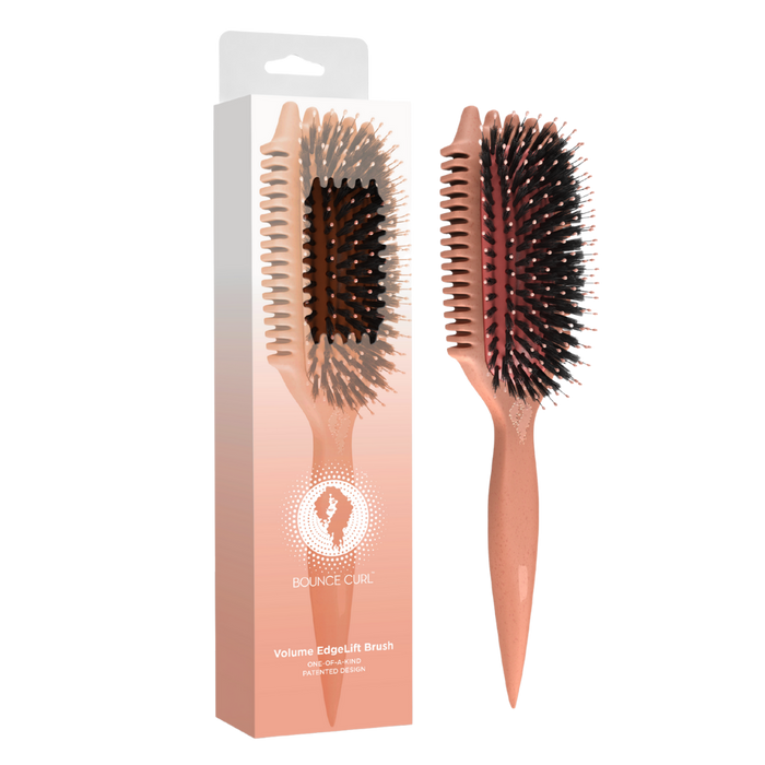 Bounce Curls one of a kind volume edge lift brush in color peach.