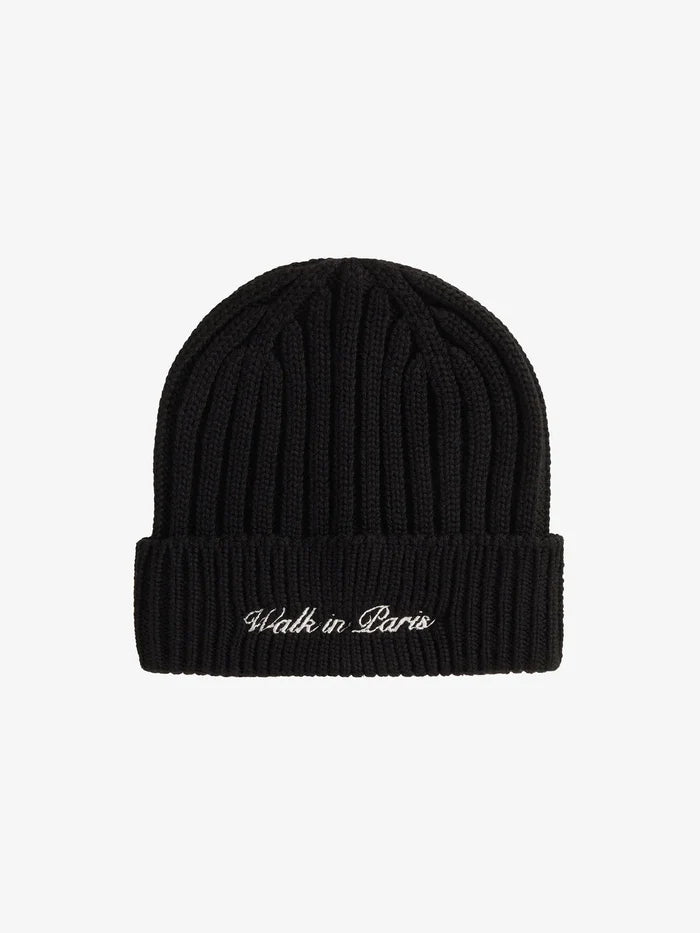 Walk in Paris - Wool Beanie - Black - Accessoires -