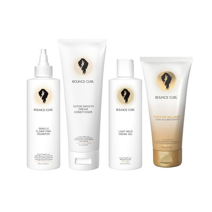 Bounce Curl Wavy Curly Moisture Complete Kit bottles