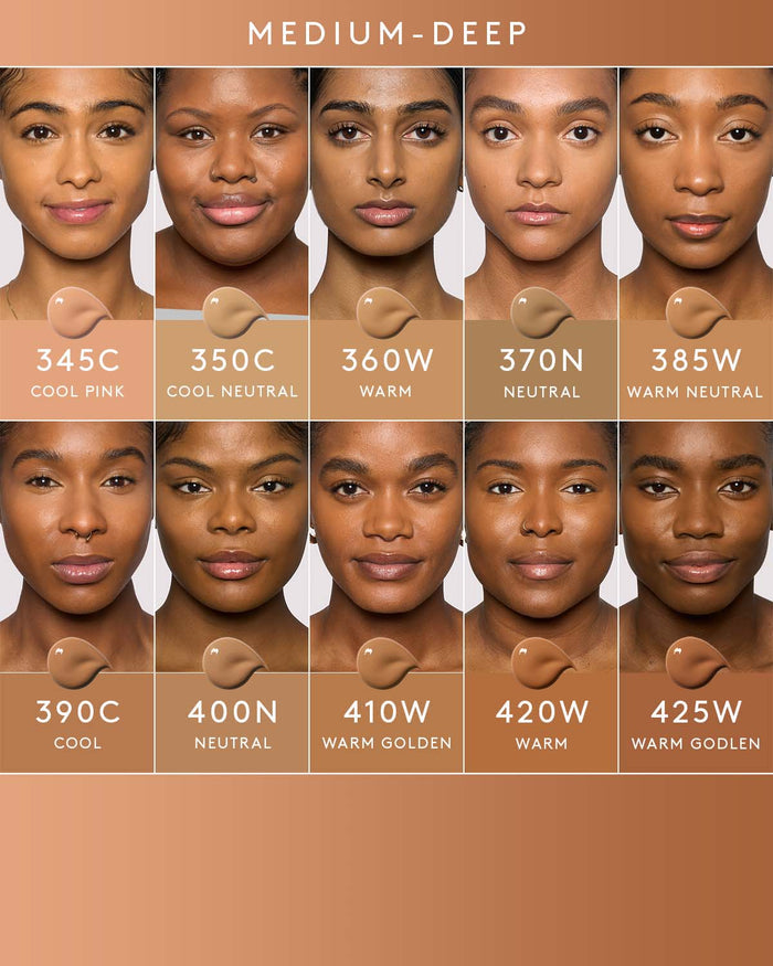 Medium - deep skin tone model grid.