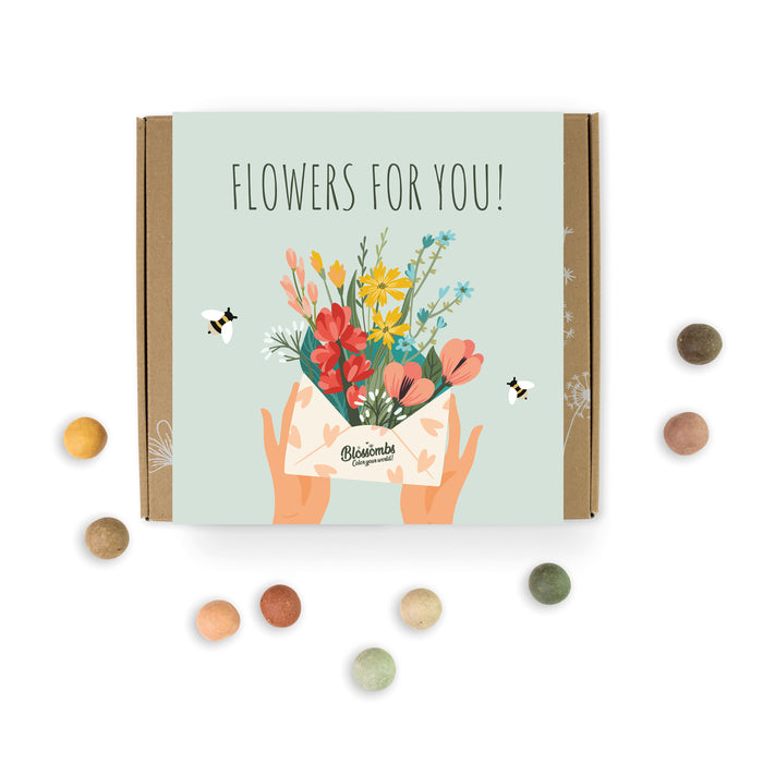 Wildflower Seed Ball Gift Box | 'Flowers For You' (9 Seed Balls)
