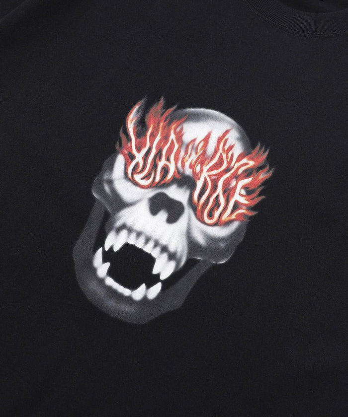 XLarge - Skull in Flames S/S Tee - Black - T-shirts - 201261011006