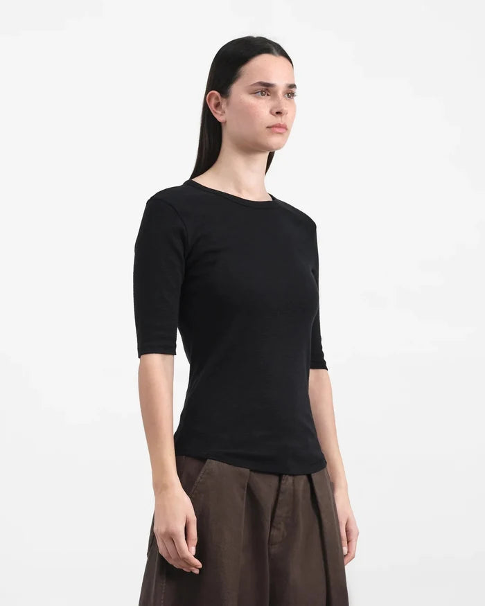 YMC - Charlotte T-shirt - Black - Tops - Q6AZB