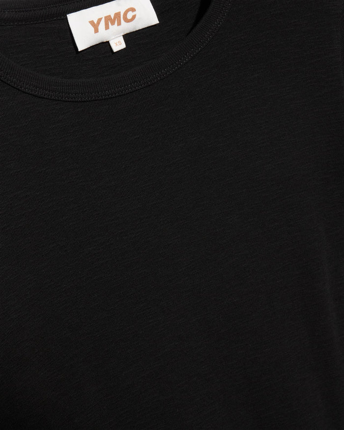 YMC - Charlotte Short Sleeve Top - Black - Tops - Q6AZB