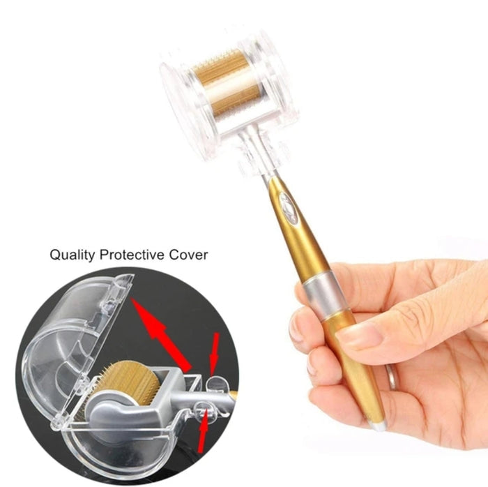 ZGTS Professional Gold Plated 192 Needles Titanium Alloy Derma Roller - SD Cosmetics Care